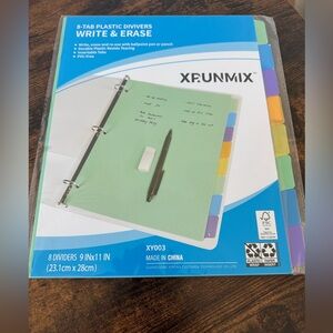 Brand New/Unopened pack of 8 tab Binder Dividers